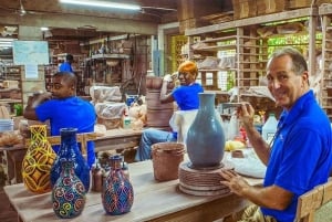 Barbade : Visite des jardins de Hunte, des ateliers d'artisans et de la plage