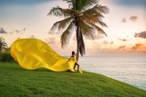 Experiência de sessão de fotos com o Flying Dress Barbados
