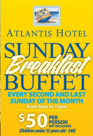 Sunday Buffet Breakfast at Atlantis Hotel