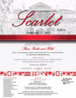 The Barbados Museum's Scarlet Gala 2017