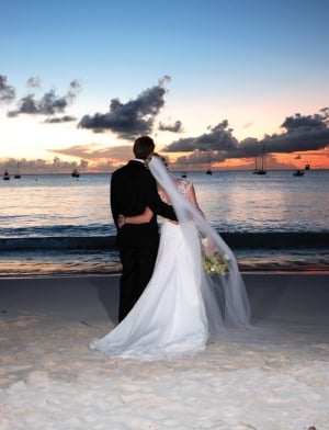 A romantic wedding in Barbados