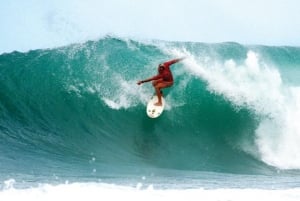 Barbados has excellent surfing conditions