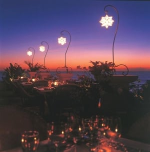 Fine dining at Cafe Luna at sunset