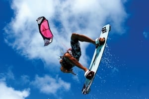 Kitesurfing at Silver Sands