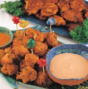 Salt fish cakes - a popular Bajan delicacy