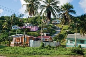 Vibrant and colourful chattel house village