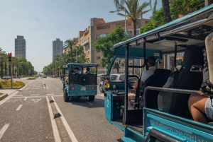 1,5-timmars privat Tuk-Tuk-tur i Barcelona och på stranden