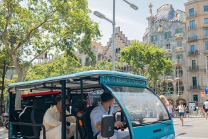 1,5-timmars privat Tuk-Tuk-tur i Barcelona och på stranden
