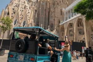 1,5 uur durende privétour door Barcelona en langs het strand met een tuktuk