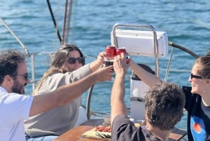 Barcelona: Coastline Sailing with Swim Toys w/ Food & Drinks