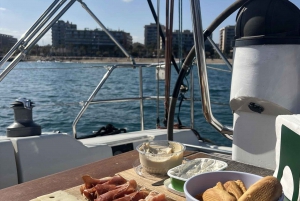 Barcelona: Coastline Sailing with Swim Toys w/ Food & Drinks