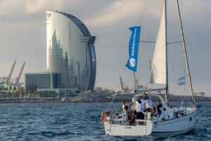 Barcelona: Coastline Sailing with Swim Toys w/ Food & Drinks