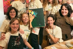 Barcelona: ¡Vino y arte! Vino ilimitado y artistas locales