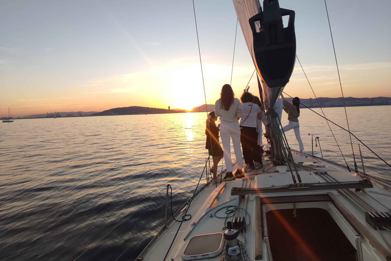 Barcelona Badalona : Sailboat Tour, Snacks, Drinks, Swimming