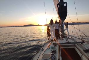 Barcelona Badalona : Sailboat Tour, Snacks, Drinks, Swimming