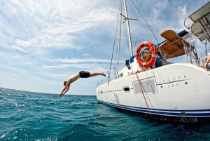 Barcelona: Catamaran Cruise w/ Sailing, Swim, Wine, & Tapa