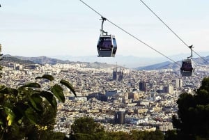 Barcelona Cable Car Sky Views, Magic Fountain & Castle Visit