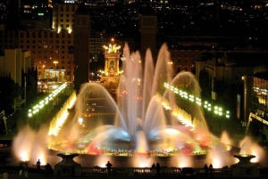 Barcelona Cable Car Sky Views, Magic Fountain & Castle Visit