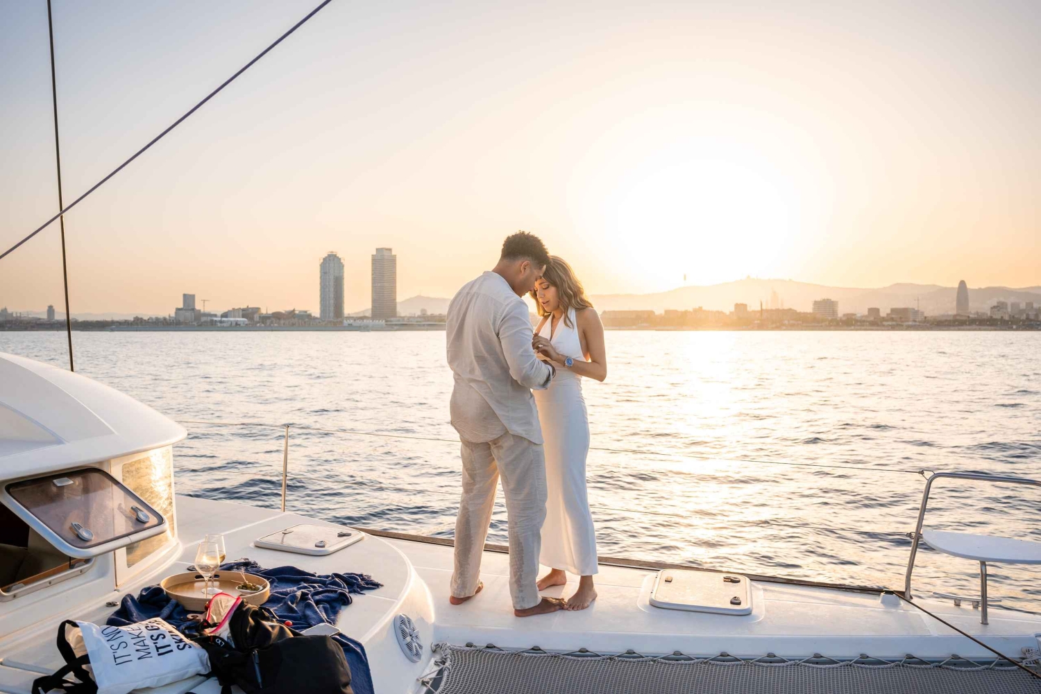 Barcelona: Pedida de Mano en Catamarán