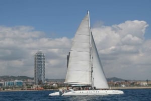 Barcellona: crociera in catamarano con vista sullo skyline urbano