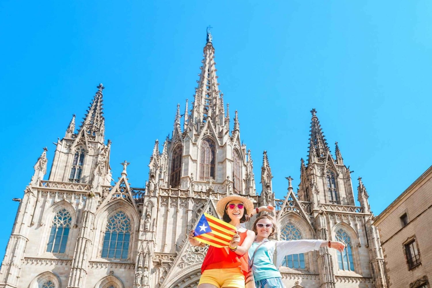 Barcelona-katedralen, det gotiske kvarter, vandretur i den gamle bydel
