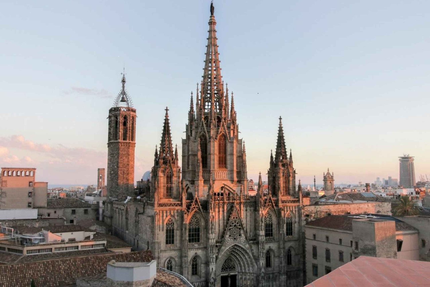 Visite privée de la cathédrale de Barcelone avec accès au toit