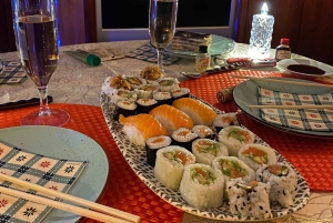 Barcelona: Cena Romántica i noc w camarote en velero