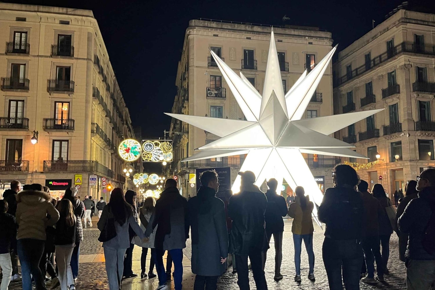 Barcelona: Sykkeltur med julelys og markeder