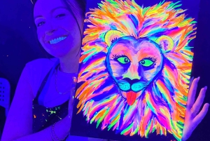 Barcelona: Workshop fluorescerende verf en wijn