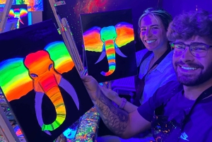 Barcelona: Workshop fluorescerende verf en wijn