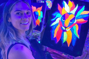 Barcelona: Workshop fluorescerende verf en wijn