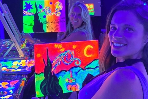 Barcelona: Workshop fluorescerende verf en wijn