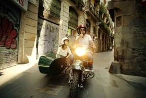 Barcelona: Halbtagestour auf einem Motorrad mit Beiwagen