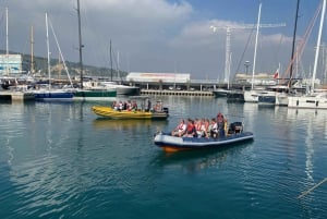 Barcelona: Hochgeschwindigkeits-Powerboatfahrt und Sightseeing-Tour