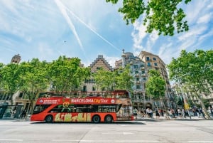 Tour di Barcellona in autobus Hop-on Hop-off e tour immersivo dell'FC Barcellona