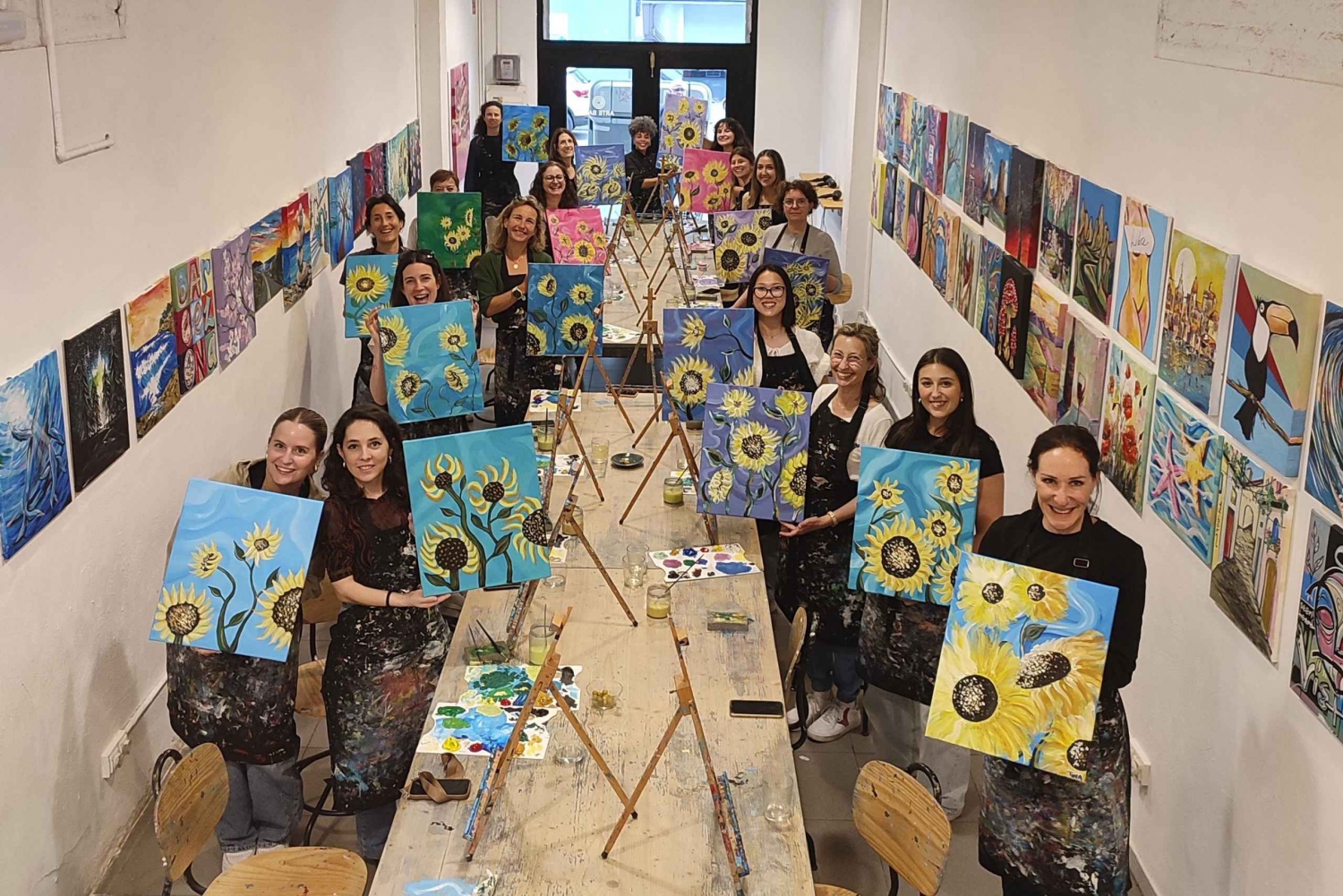Barcelona: Learn to paint, sip wine, enjoy snacks & music