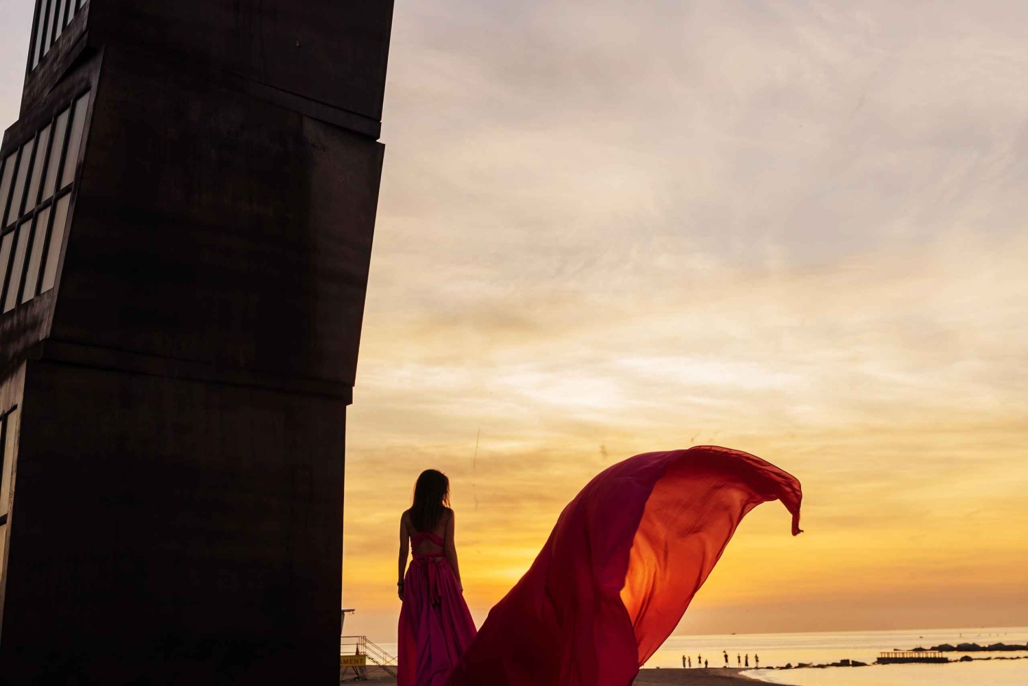 ✅ バルセロナ：魔法のピンクフライングドレス撮影会