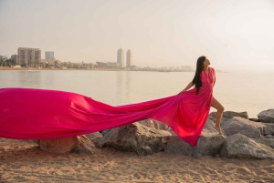 ✅ バルセロナ：魔法のピンクフライングドレス撮影会