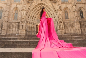 ✅ バルセロナ：魔法のピンクフライングドレス撮影会