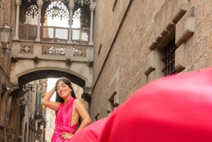 ✅ バルセロナ：魔法のピンクフライングドレス撮影会