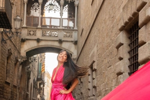 ✅ バルセロナ：魔法のピンクフライングドレス撮影会