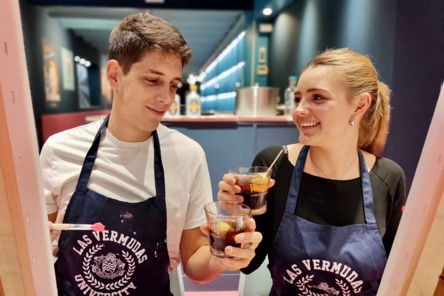 Barcelona: Paint and Sip Experience with Spanish Vermouth