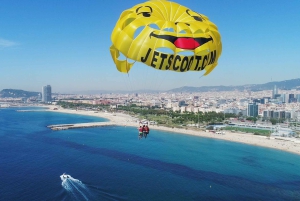Barcelona: Parasailen met 360º panoramisch uitzicht op de skyline