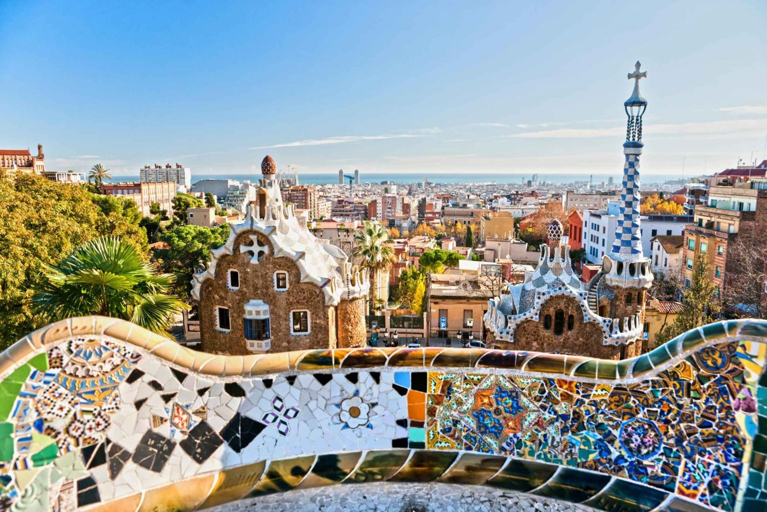 Barcelona: Park Güell and Gaudí House Museum Entry Ticket