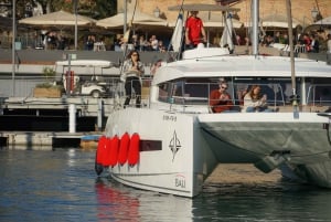 Barcelona: Private Catamaran Sailing with Drinks and Snacks
