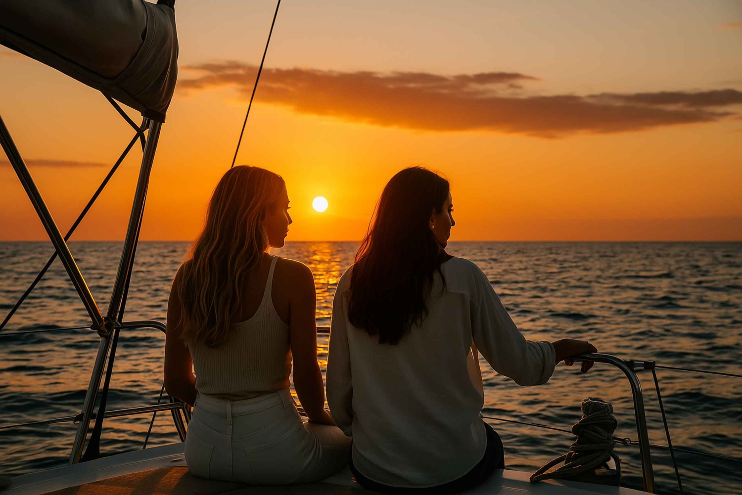 Barcelona: Luxus-Segeltörn mit Snacks & Drinks