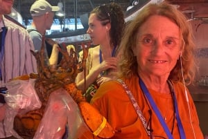 Paellakurs i Barcelona, Boqueria-tur, mor-dotter-kockar