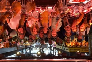 Paellakurs i Barcelona, Boqueria-tur, mor-dotter-kockar