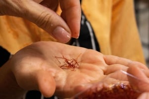 Paellakurs i Barcelona, Boqueria-tur, mor-dotter-kockar