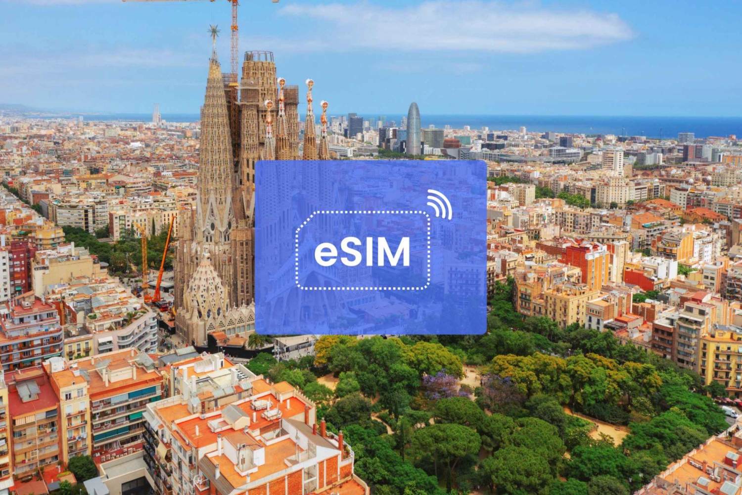 Barcelona: Plano de dados móveis de roaming eSIM para Espanha ou Europa